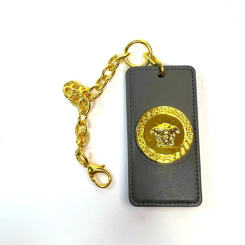 Gray & Gold Versace Luggage Tag Never Used - Picture 1 of 12